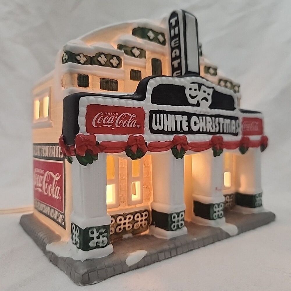 Village Building Coca-Cola American Classics Collection Movie Theater 1995 Vinta